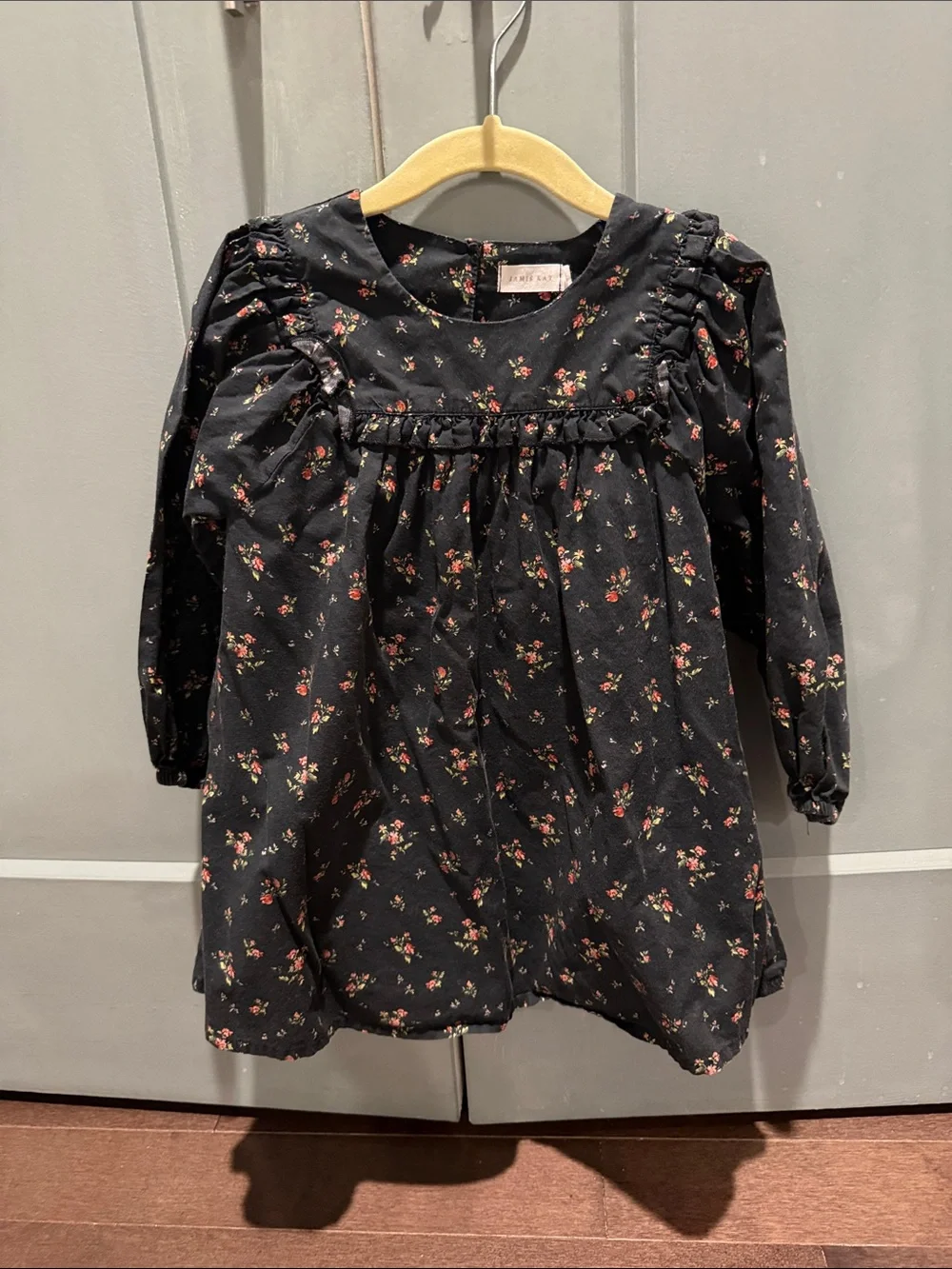 Jamie Kay Navy Floral Dress with Puff Sleeves